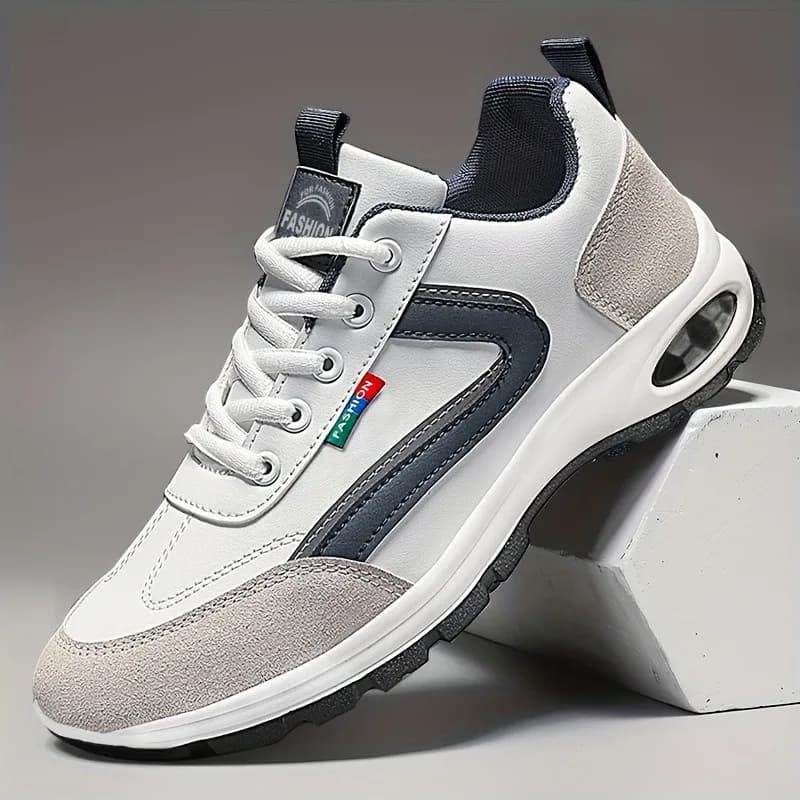 Korean Style Large Size Men's Shoes Fashionable Couple Sports Shoes Leather Surface Casual Low Top Flat Heel Daily Wear
