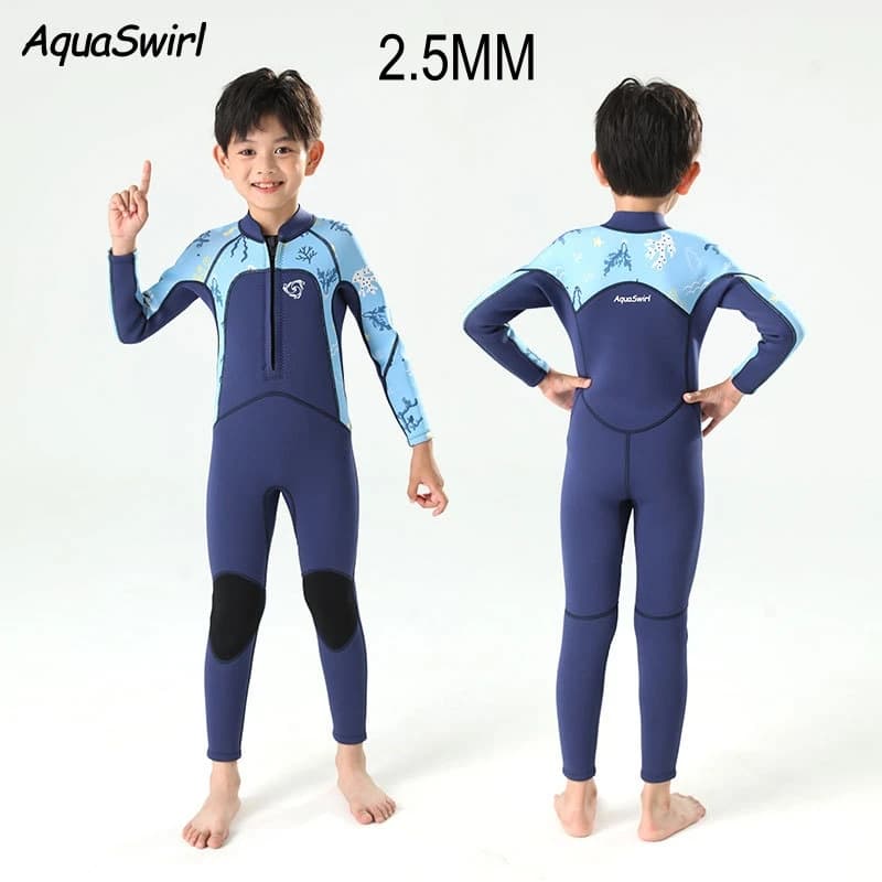 Muta Subacquea Integrale in Neoprene da 2,5 mm per Ragazzi, Impermeabile e Termica, per Snorkeling, Kayak, Drifting, Nuoto, Caccia Subacquea