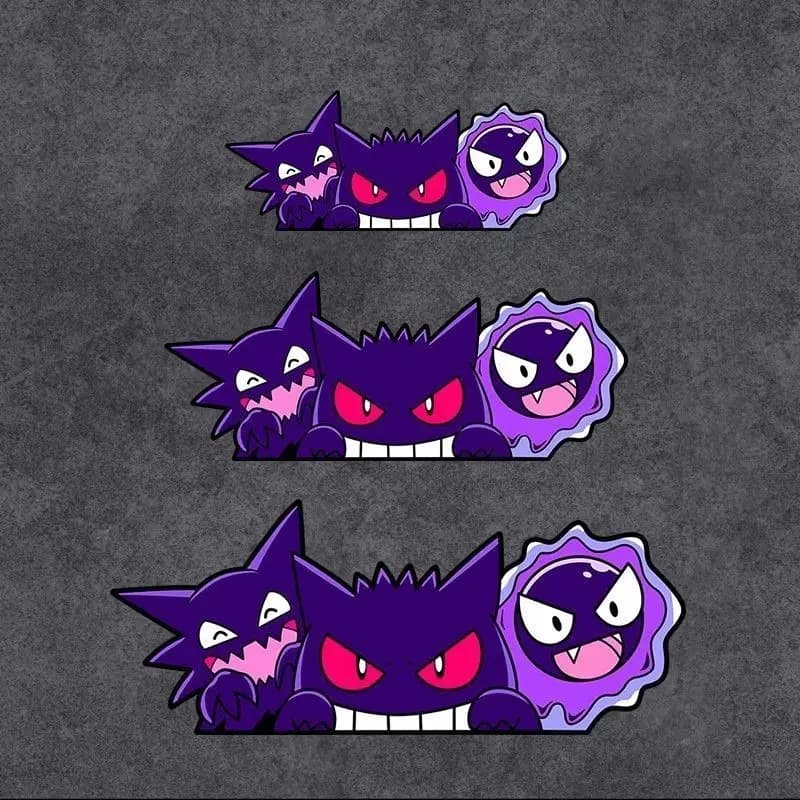 Cute Pokemon Gengar Anime Car Stickers Decals for Motorcycle Scooter Notebook and Luggage