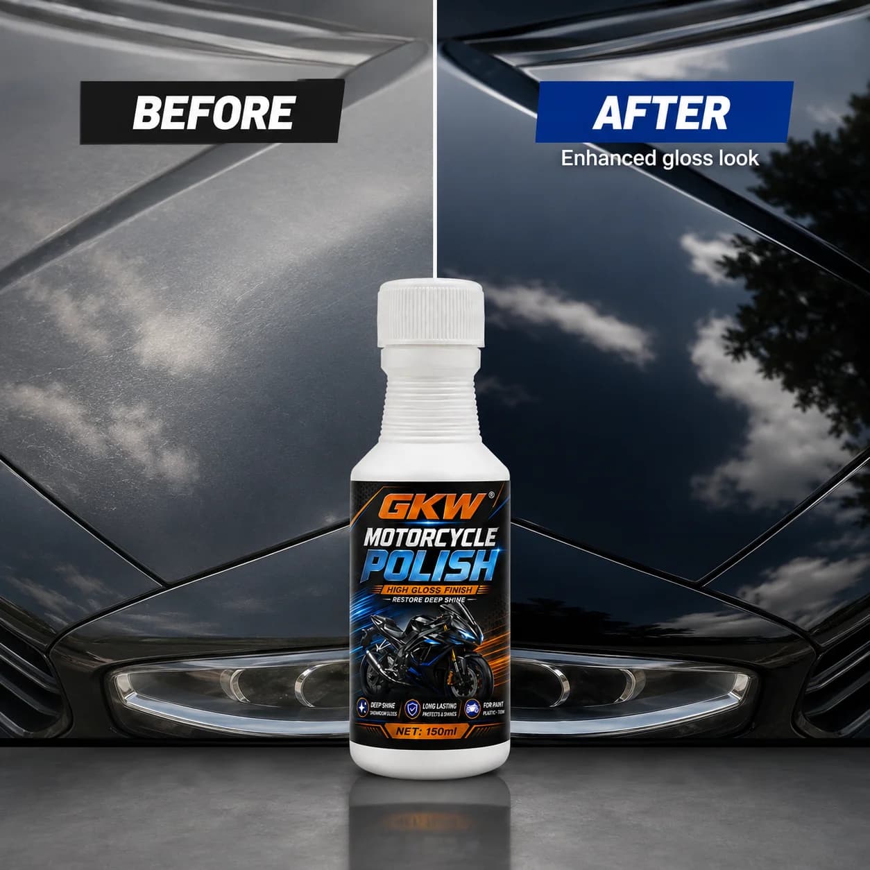 Special Polishing and Glazing Paste for Car Paint Surfaces, Deeply Removes Fine Scratches and Oxidation Layers, Enhances Vehicle Shine, Protects Against Uv Rays, and Provides Long-Lasting Paint Protection Wax Paste