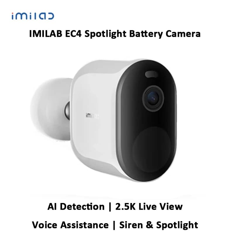 Imilab EC4 outdoor camera 2.5K WiFi Web Cam battery spotlight camera voice control monitor safety guard for smart home yard