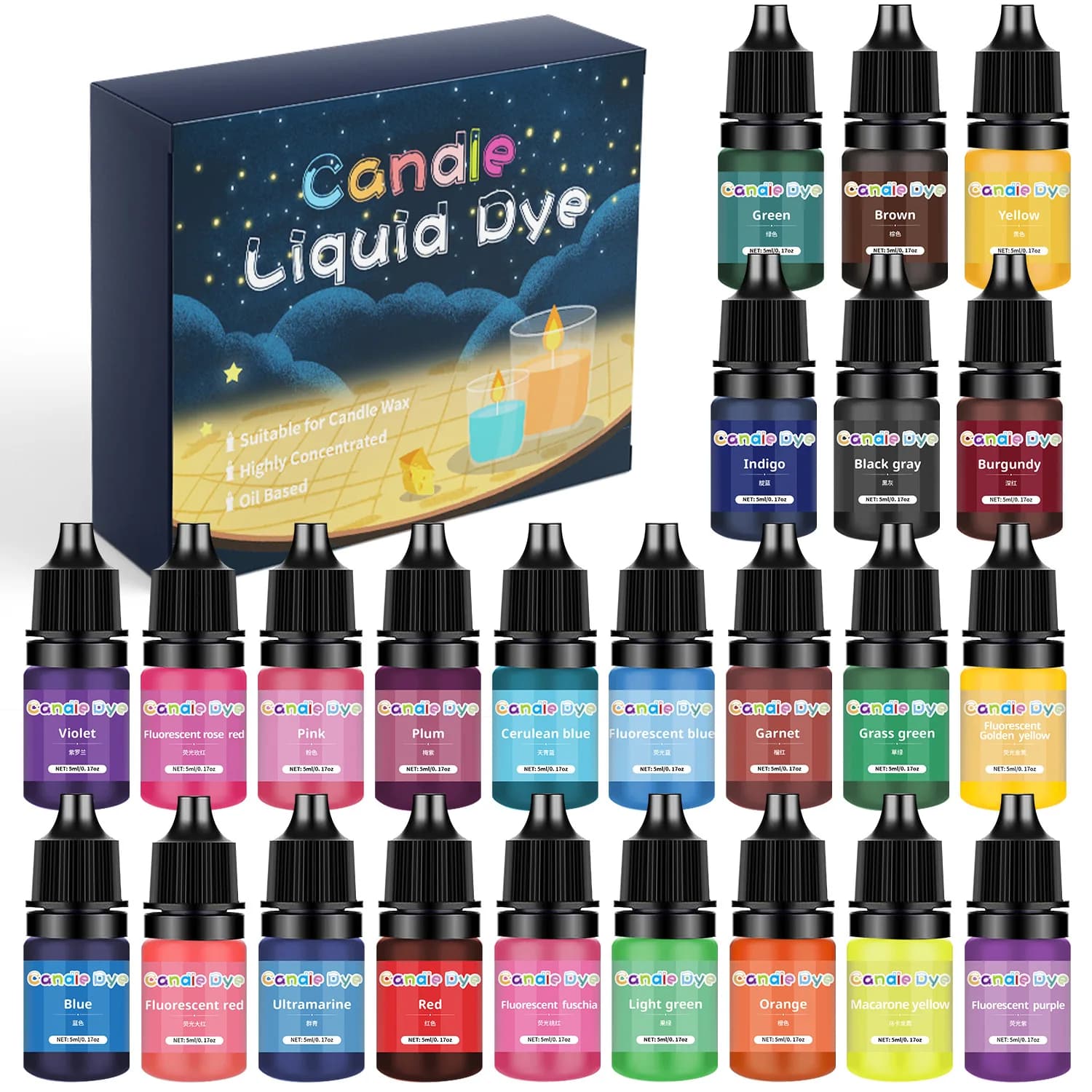 Epoxy Resin Pigment Kit Candle Dyes Pearlescent Powder Luminous Colorant DIY UV Epoxy Resin Mold Jewelry Candle Making
