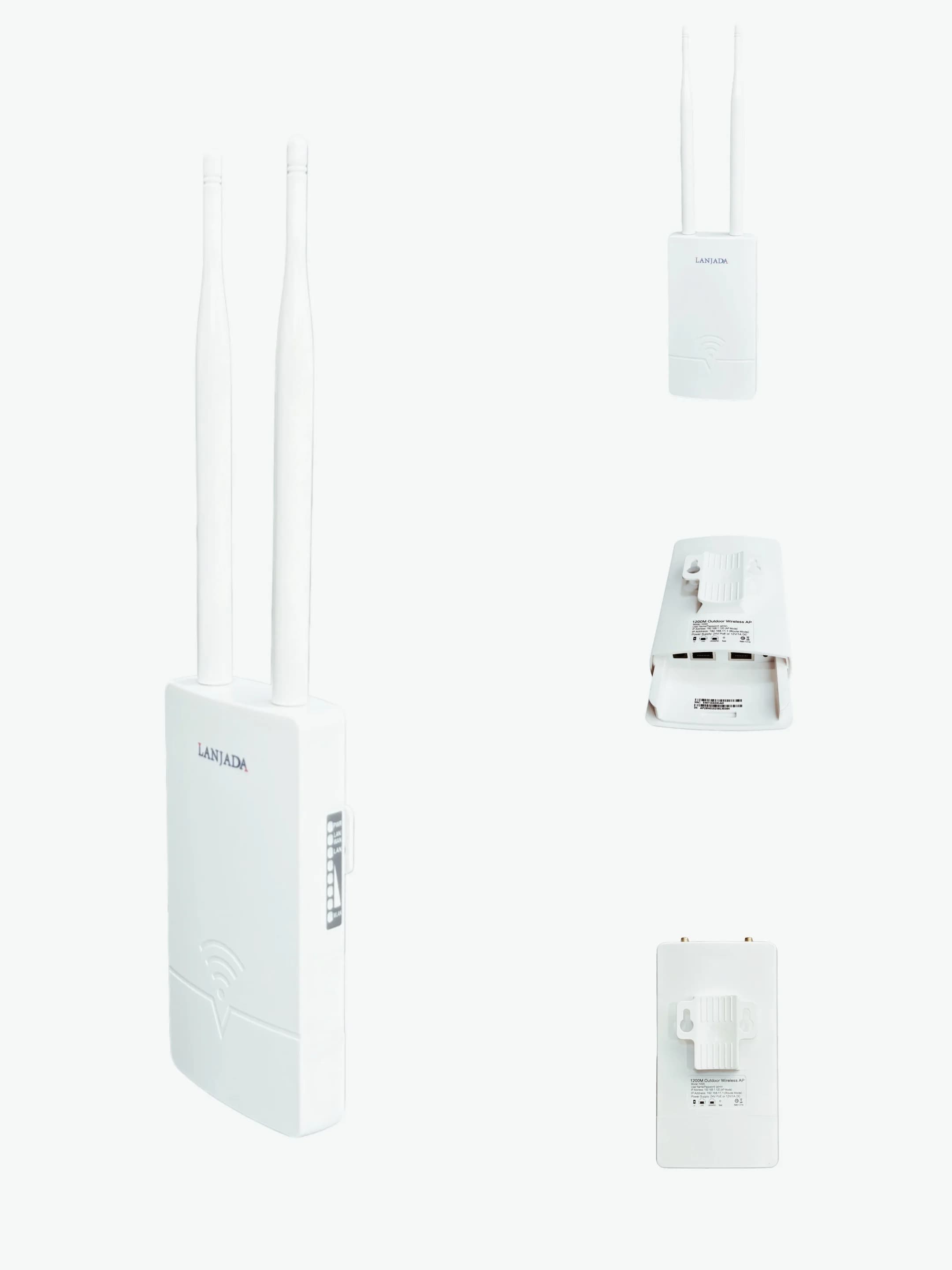 LANJADA 1200Mbps Dual Band Outdoor AP Router - Wireless PoE Mesh WiFi System for Extended Range And Coverage
