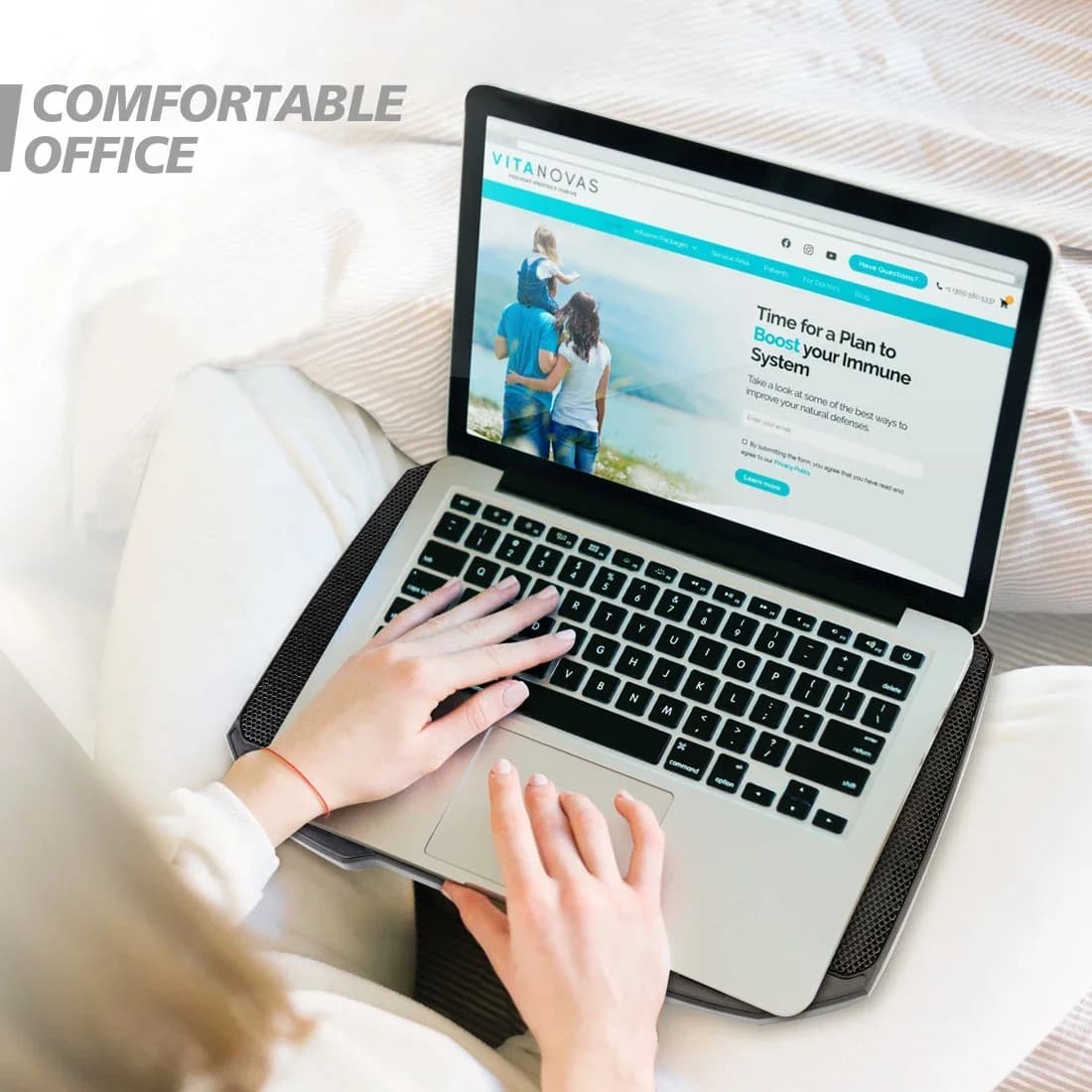 Tappetino di raffreddamento per laptop da 12-17 pollici per supporto di raffreddamento per laptop, 5 ventole silenziose, 5 angoli regolabili con supporto per telefono