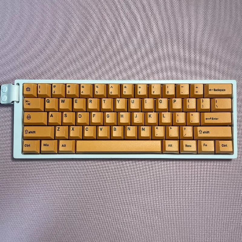 Yellow Semi-transparent Keycaps Set Customized PBT Sublimation Cherry Profile Keyboard Cap for Mechanical Keyboard Accessories