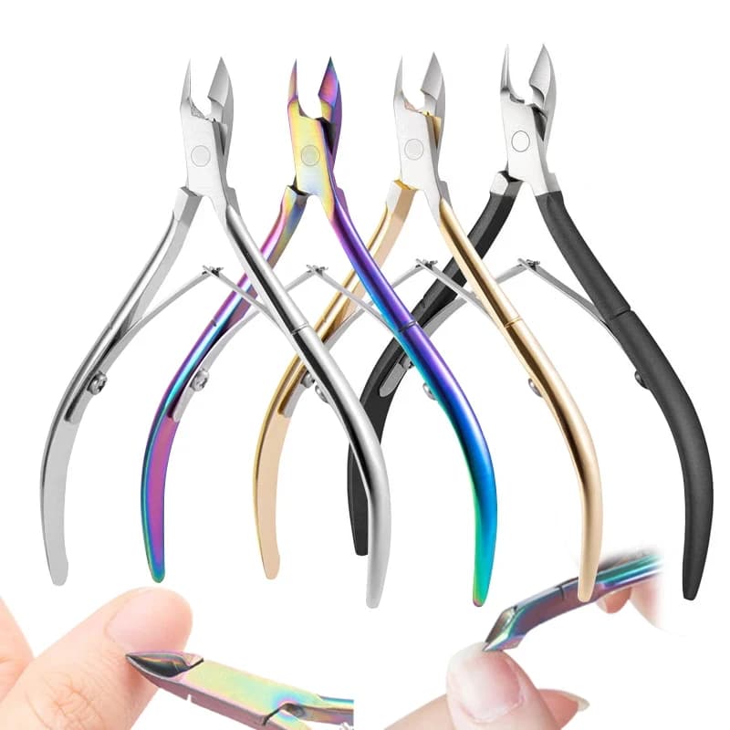 Tronchesino per Cuticole, Rimuovi Pelle Morta, in Acciaio Inossidabile, Forbici per Cuticole, Pinza per Pedicure, Strumenti per Manicure e Nail Art