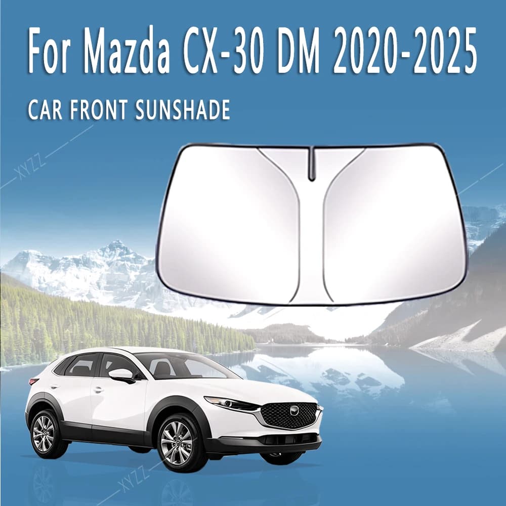 Parasole Pieghevole per Parabrezza Anteriore Auto, Isolamento Termico, Accessori Estivi per Mazda CX-30 DM 2020~2025 2022 2023