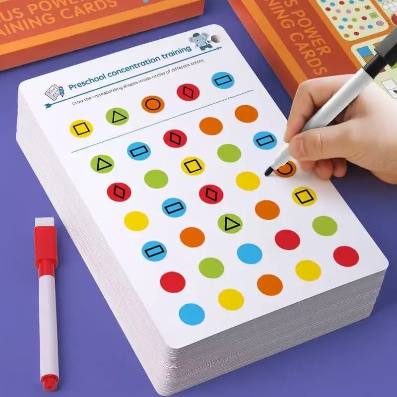 Libro di esercizi di tracciamento magico Libro di formazione per il controllo Carte di tracciamento riutilizzabili per bambini Controllo della penna per bambini Giochi divertenti colorati per età 3-6 anni