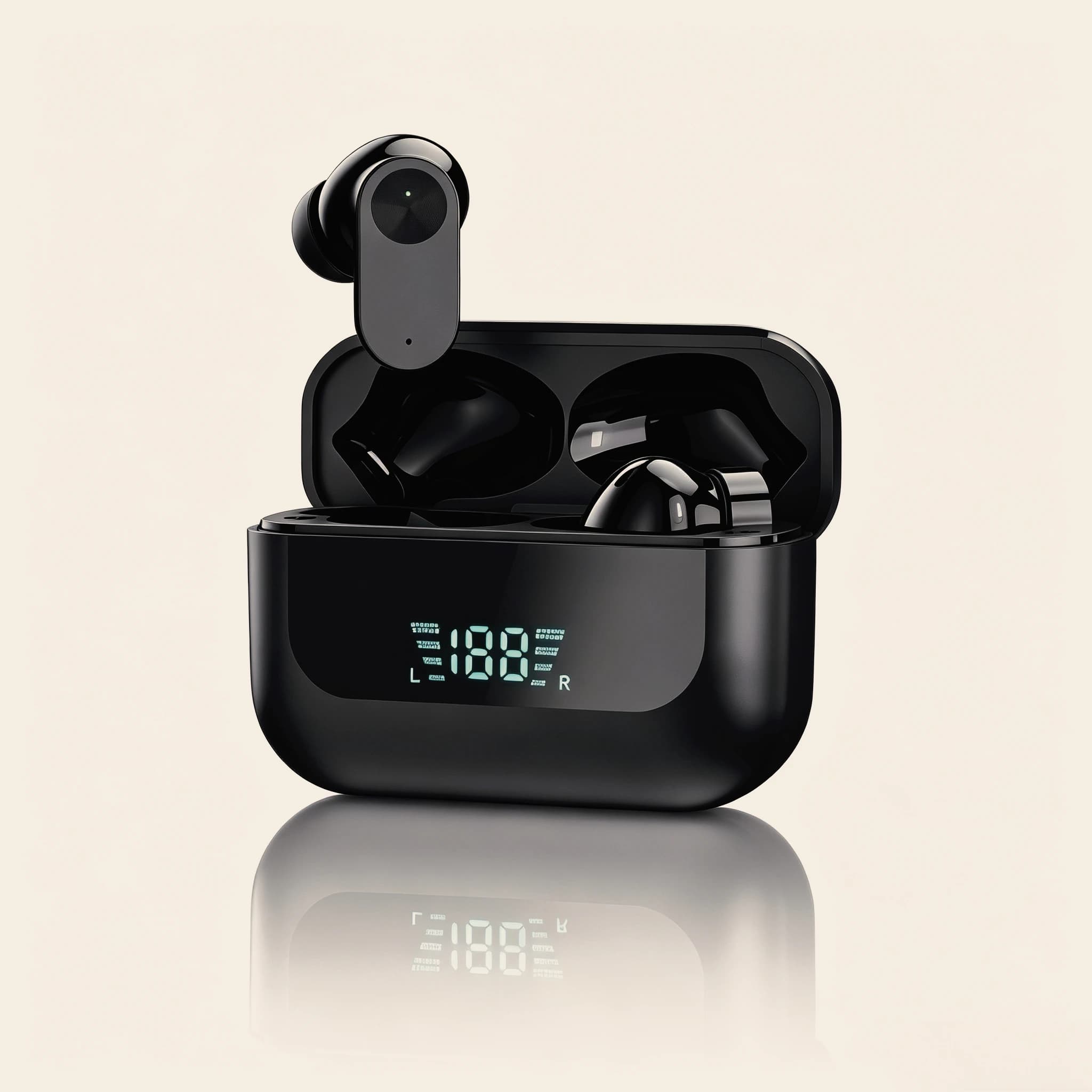 Wireless TWS Earbuds Bluetooth 5.3 LED Digital Charging Case Deep Bass Noise Cancelling Earphones for Sport Game