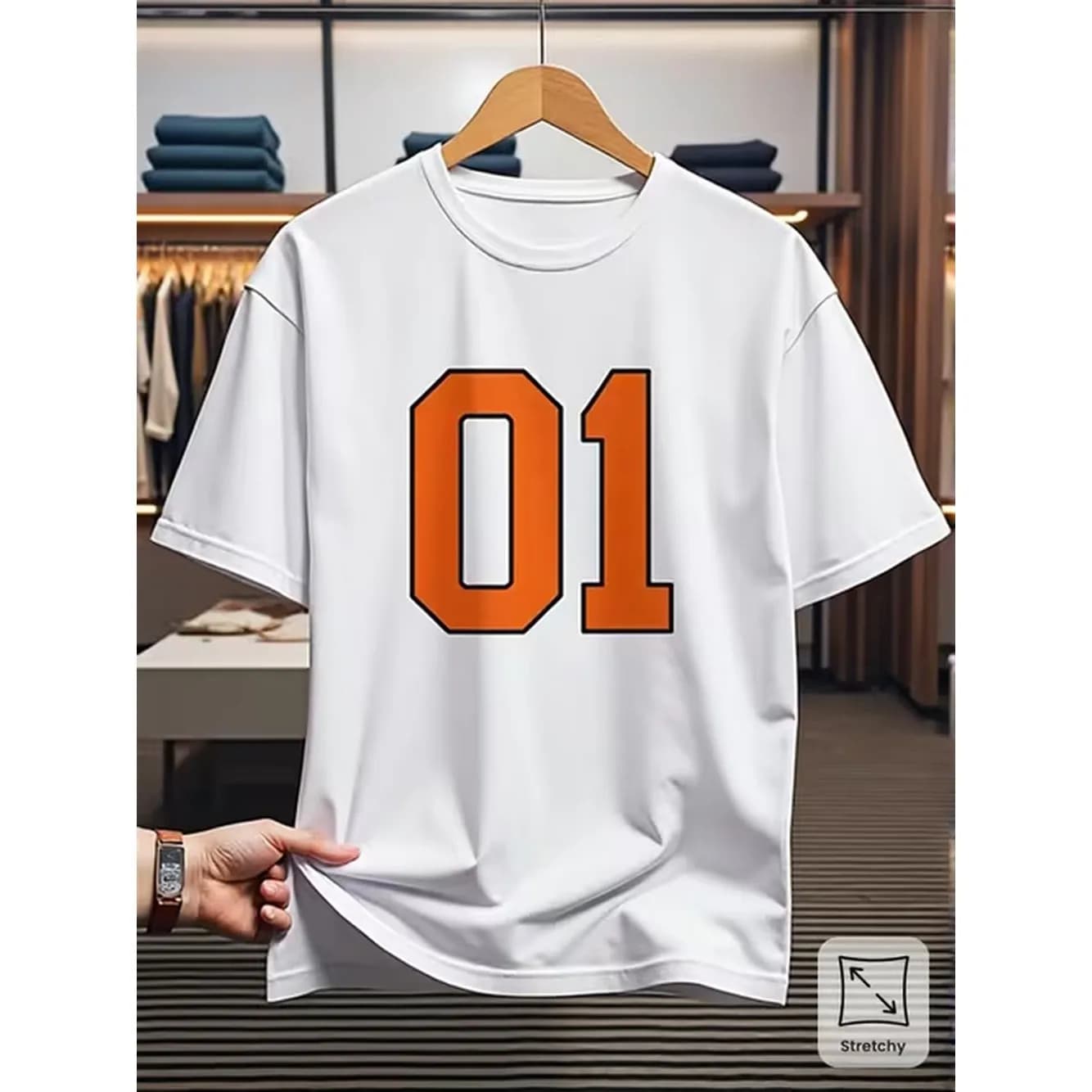 item picture mens casual print t shirt black with 01 design lightweight 180g m2 crew neck geometric pattern stretch short sleeve casual dress and plus size