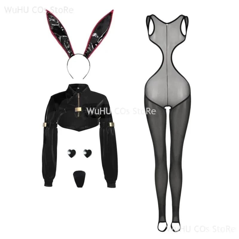 Available Design original leather PU Reverse Bunny Girl Costume Plush Neckline Linen Women's Sexy Cosplayc;6,r'8;p'