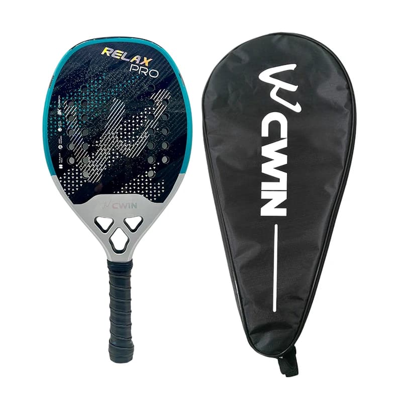 3K Carbon Beach Tennis Racquet Large Sweet Spot High Friction Surface Comfort Handle Beach Tennis Racket for Adult Players