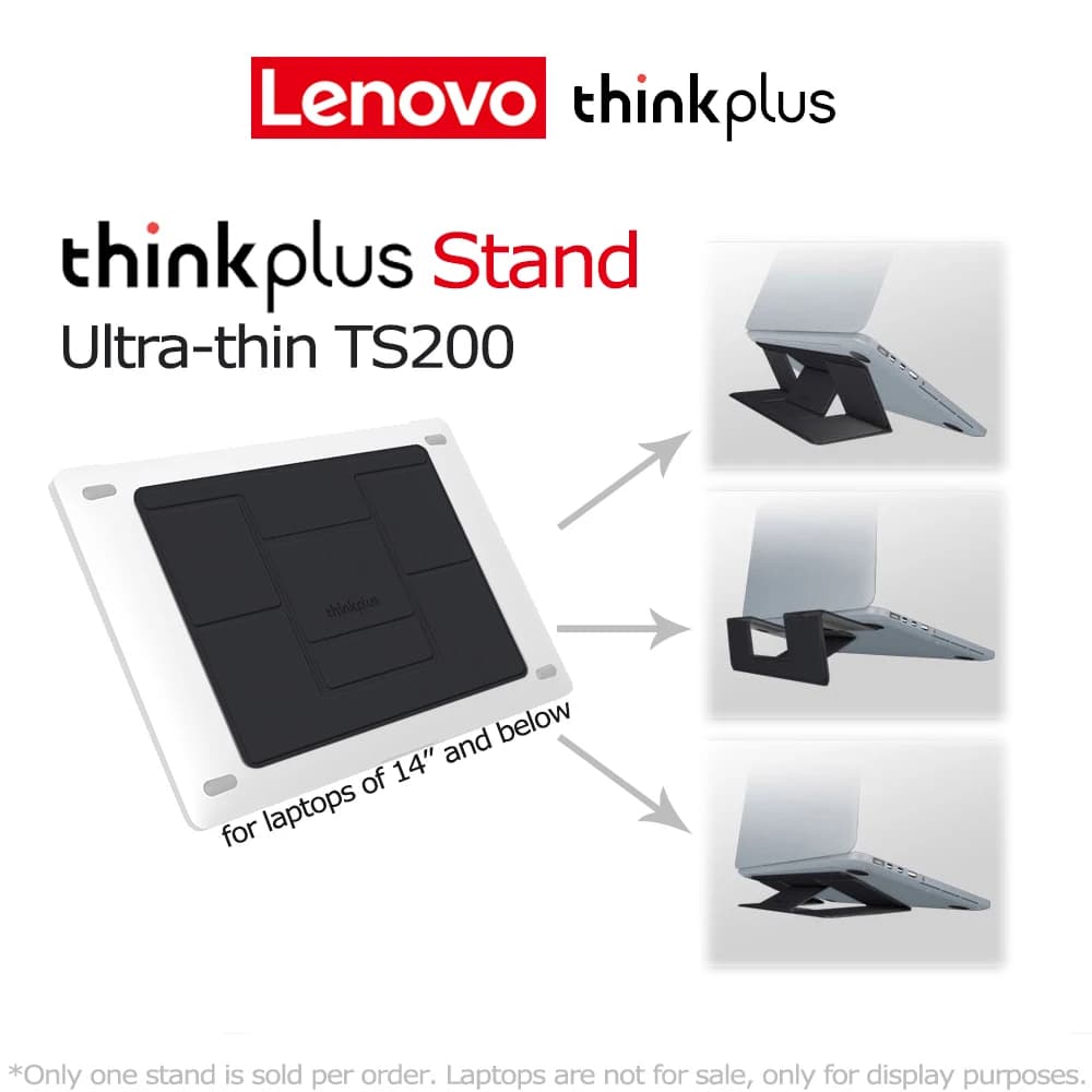 Lenovo Thinkplus Back-mounted Stand TS200 for 14’’ Ultrabook Below 14inch Lightweight Notebook‌ Foldable Magnetic Ultra-thin