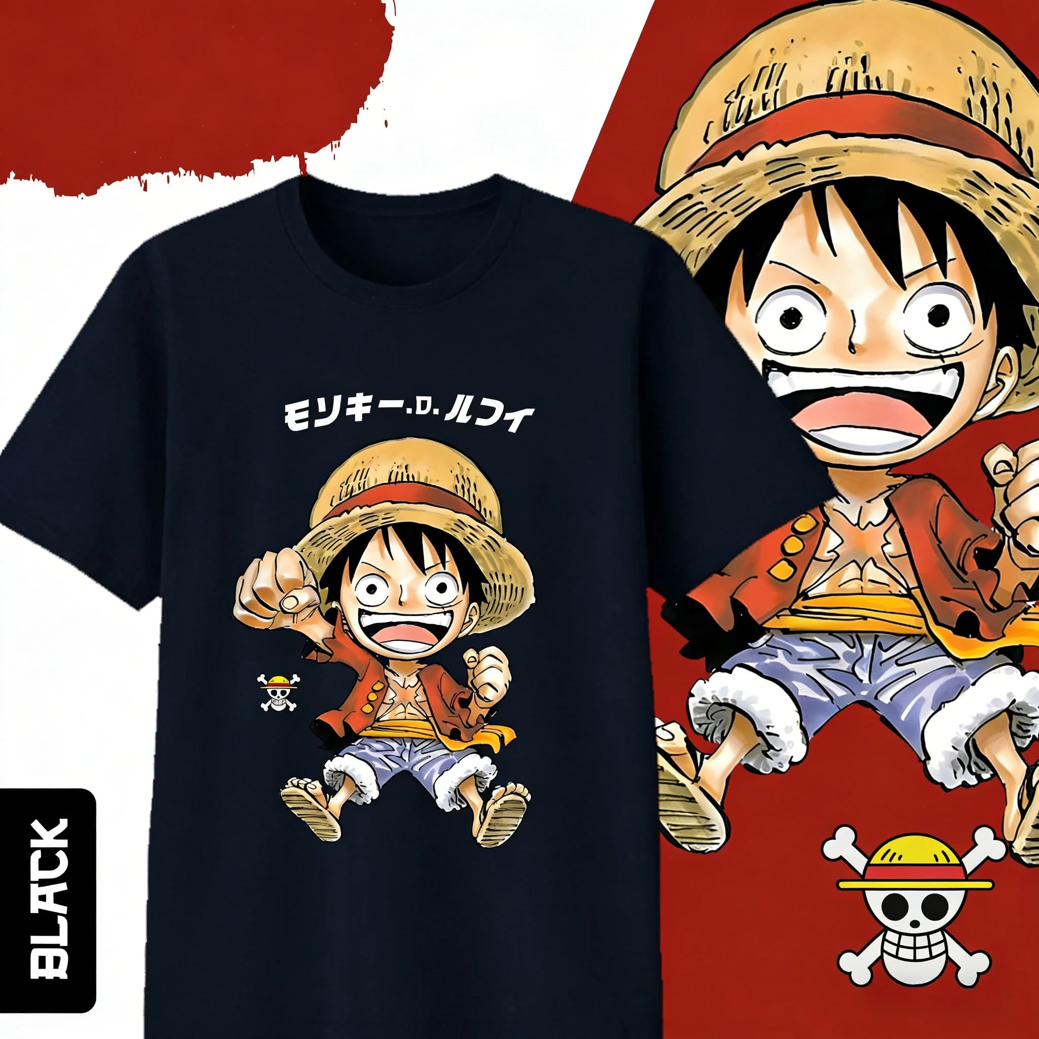 T-shirt in cotone stampata One Piece Monkey D. Luffy Estate 2026 per bambini/uomini/donne, abbigliamento casual alla moda stile street Y2K