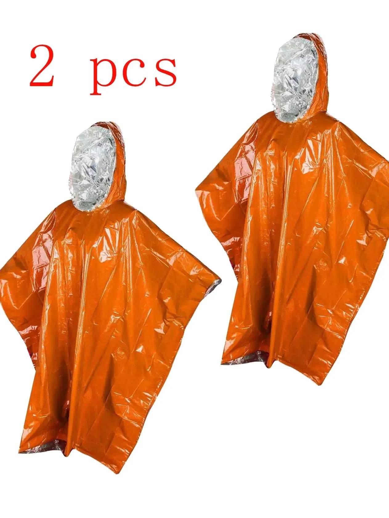 Poncho antipioggia per sopravvivenza di emergenza Coperta termica per spazio di sopravvivenza Impermeabile termico riflettente impermeabile per escursioni in campeggio
