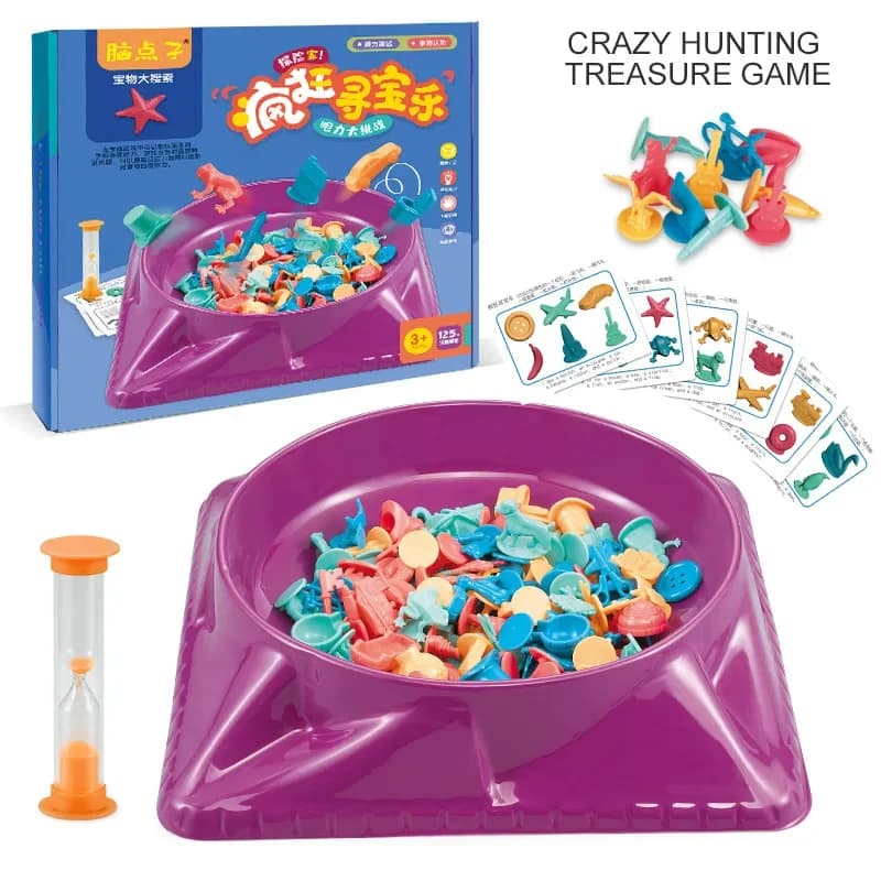 Gioco da tavolo di carte di caccia al tesoro pazzo per bambini Interazione di scacchi per bambini Concentrazione Giocattolo educativo Giocattoli da tavolo per feste in famiglia