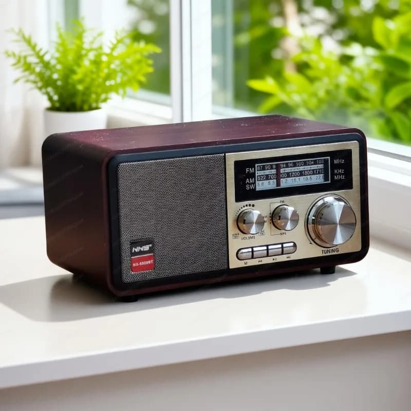 Retro nostalgic desktop charging bluetooth speaker card speaker radio FM medium wave shortwave