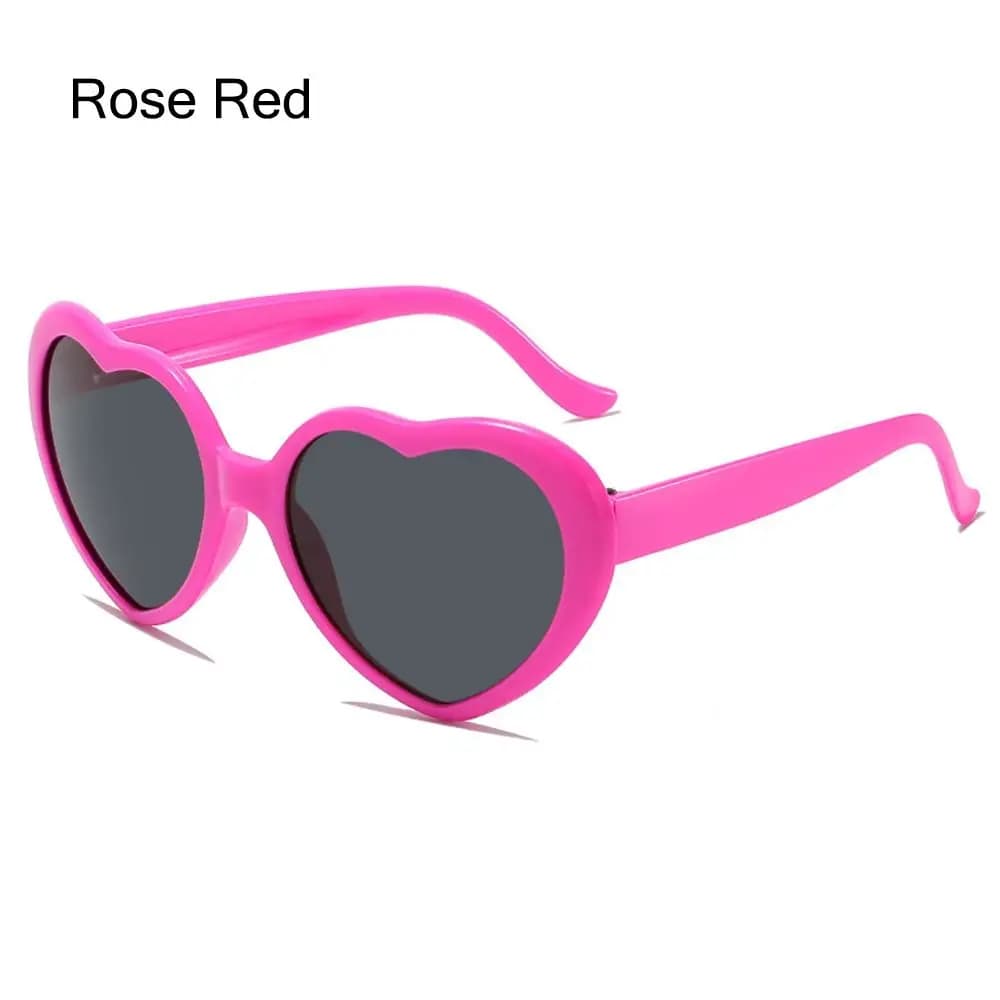 Occhiali da sole a forma di cuore con protezione UV400 alla moda Cosplay Occhiali da festa di Halloween Accessori estivi da donna per le donne