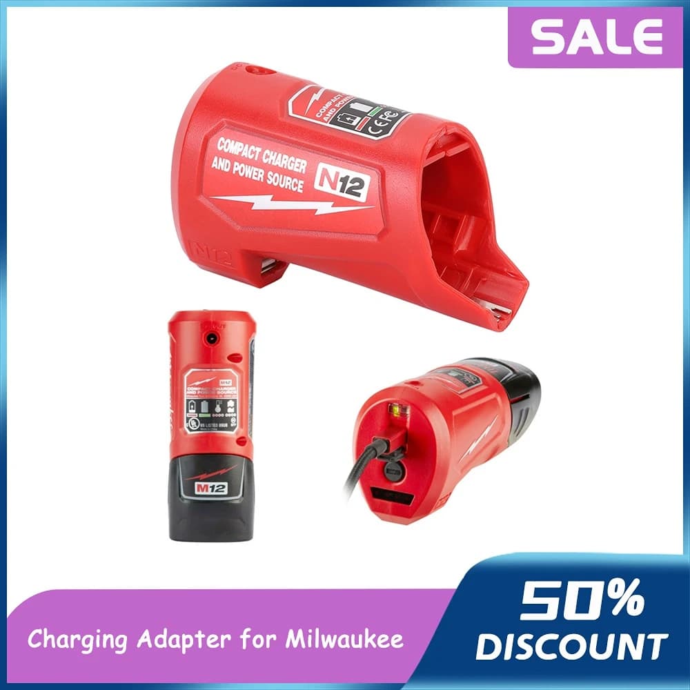 Adattatore N12 convertitore caricabatterie agli ioni di litio per batteria al litio Milwaukee M12 12V 10.8V dispositivo USB alimentatore per telefono cellulare