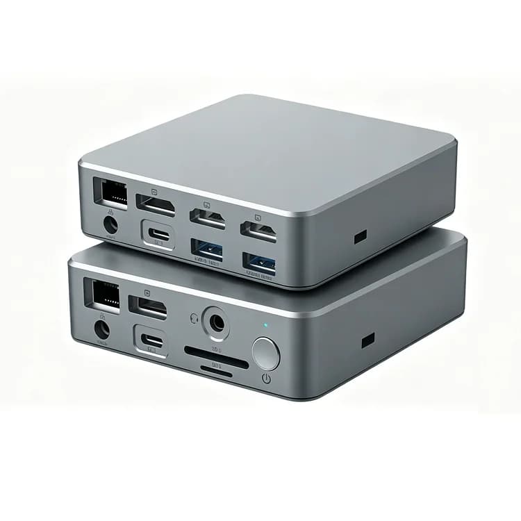 USB-C Docking Station That Supports Triple Display Output and Multiple Device Connectivity SD TF Card Slot USB 3.0