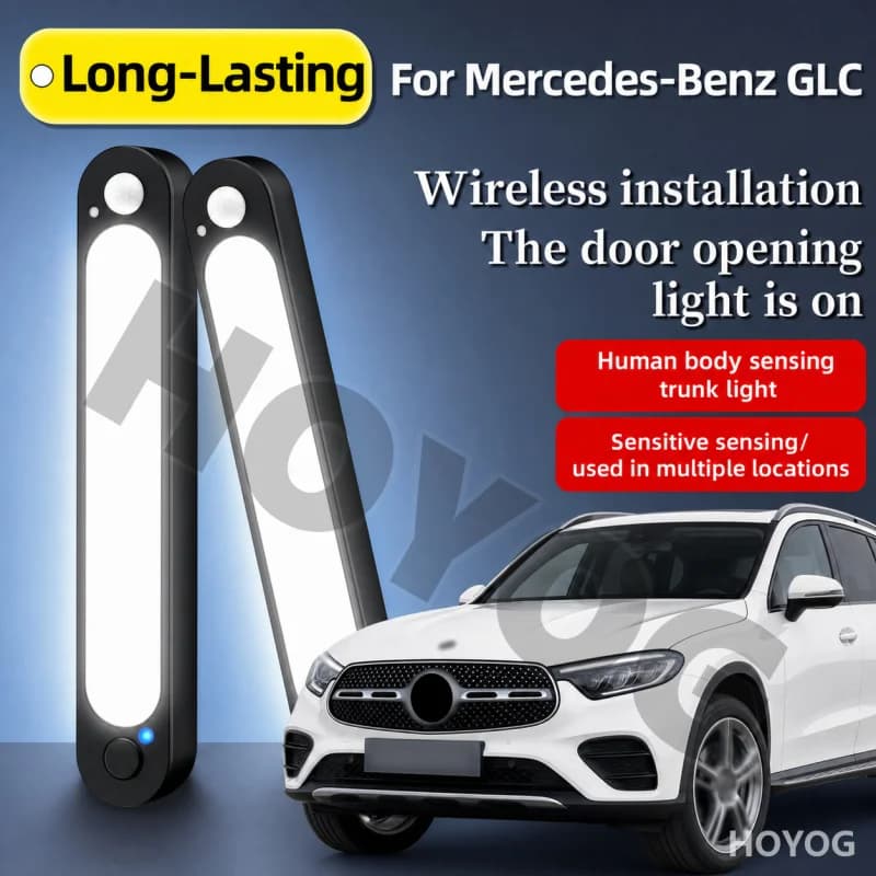 Luce LED per Bagagliaio Auto con Sensore di Movimento, Ricaricabile USB, Magnetica, per Mercedes-Benz GLC 2015-2026, Illuminazione Interna SUV