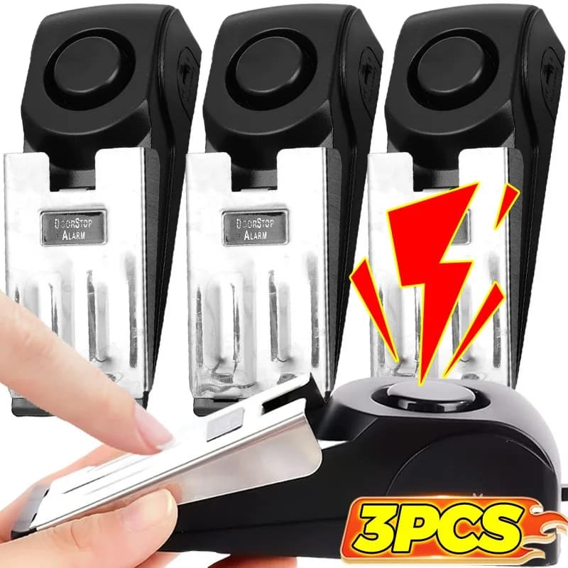 Fermaporta Allarme Fermaporta portatile con dispositivi di allarme di sicurezza da 120 dB Fermaporta a cuneo per appartamento da viaggio Casa