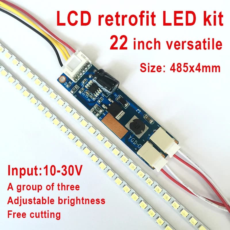 1piece 485MM Backlight Strip Kit For 22" inch 2LED Update CCFL LCD Screen To LED Mo E9A0 100%NEW