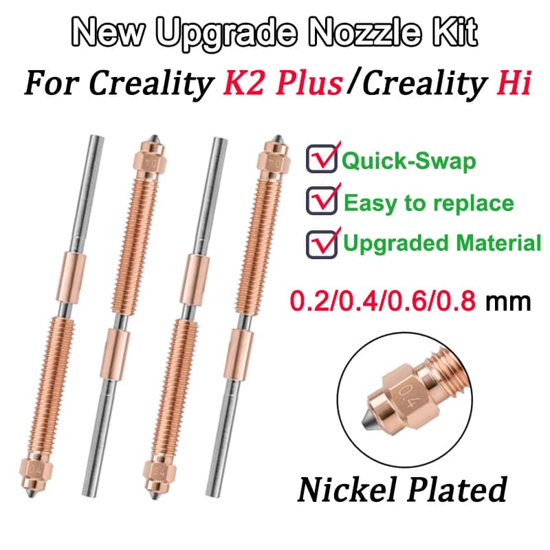 For Creality K2 Plus Ugello Quick ambie kit Hardened steel Metal design for 3D printer accessories Creality K2 Plus