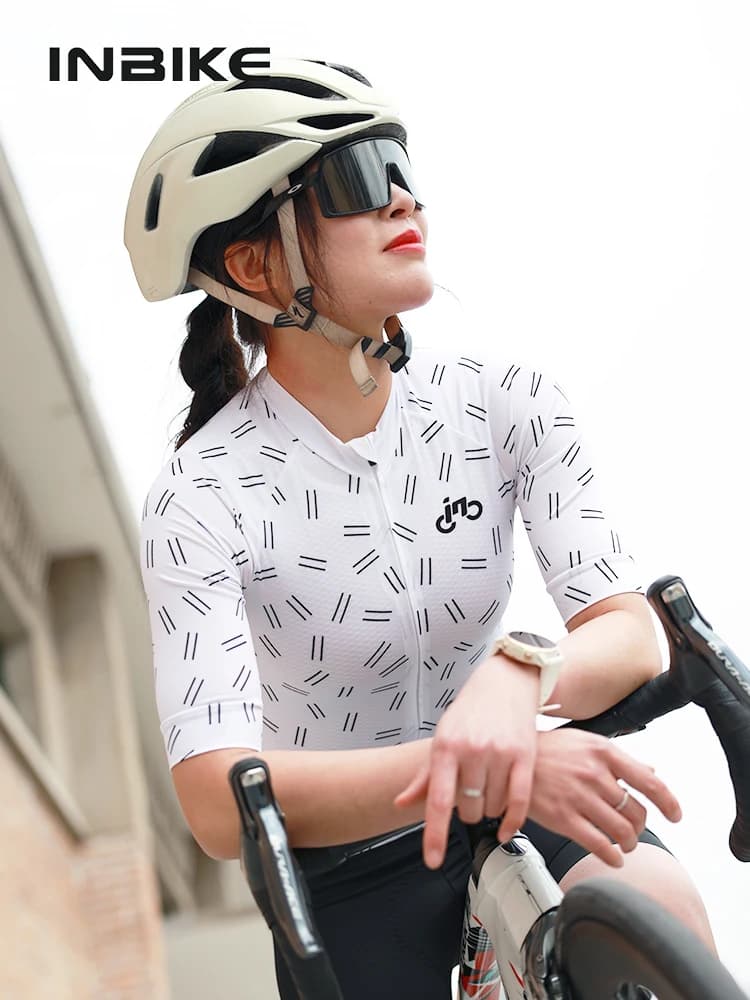 INBIKE Road Bike Riding t-shirt cycling short sleeve for woman Mountain MTB cycling clothing women's shirts with pockets