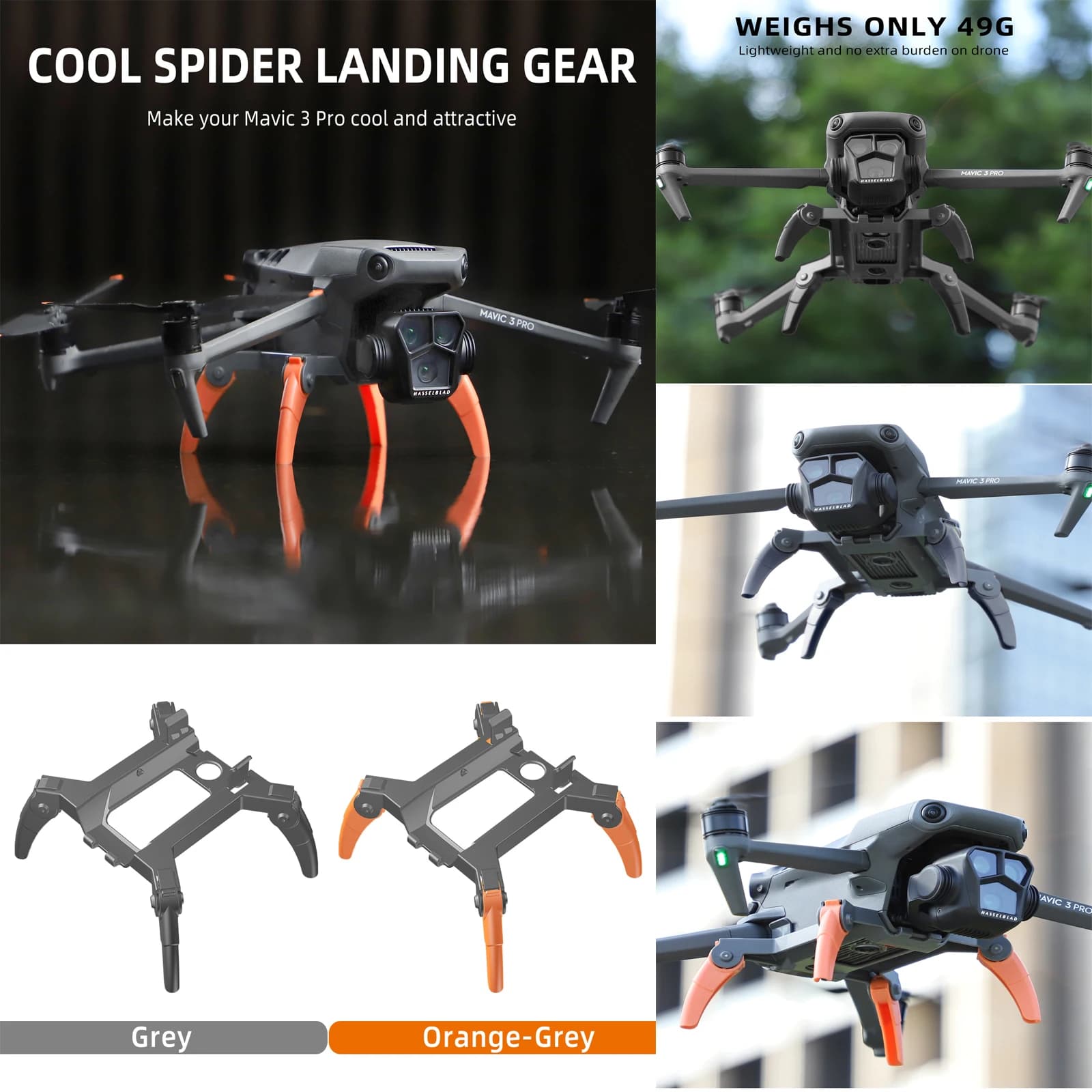 Sunnylife LG582 Carrello di atterraggio per DJI Mavic 3 Pro Carrello di atterraggio di espansione pieghevole Kit di atterraggio Accessori per droni