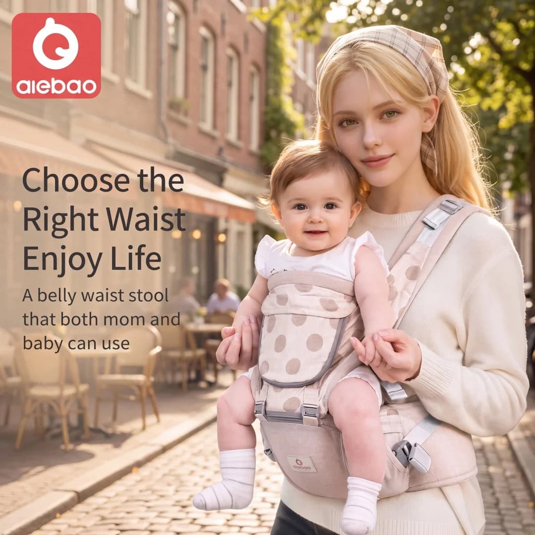 Baby carrier waist stool with front support, portable stool for all seasons, universal for all seasons, breathable and great too
