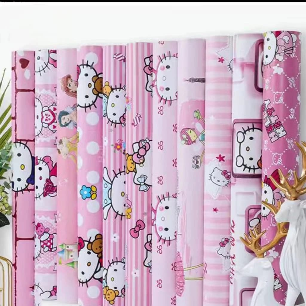 Cartone animato autoadesivo impermeabile a prova di umidità carta da parati decorazione della stanza camera da letto noleggio casa vinile Papel Tapiz Adhesivo Pared