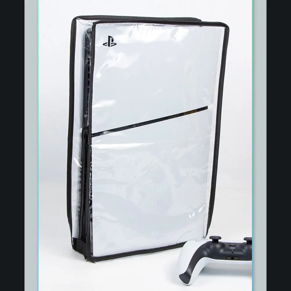 Copertura antipolvere per console antigraffio di ricambio Copertura antipolvere pieghevole trasparente Protezione antipolvere per gioco impermeabile per PS5 Slim