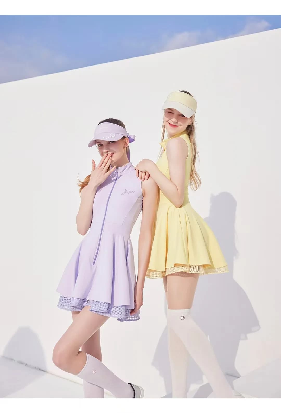 JHJN Nuovo modello Gonna da tennis per donna All'aperto Esercizio giovanile Abito da badminton Maglia Gonna larga Set da golf