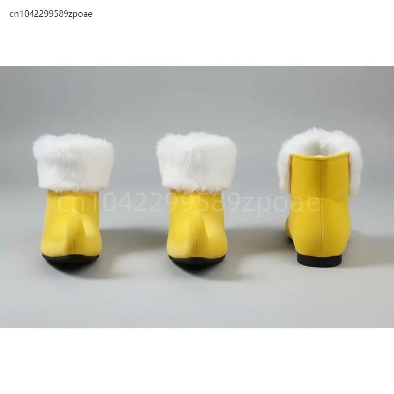 Elfo di Natale Scarpe da Babbo Natale Stivaletti gialli con campanelli Accessori per giochi di ruolo per feste di Natale Puntelli per spettacoli teatrali per feste