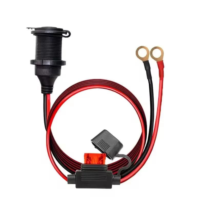 12AWG High Current Auto High Current Spiral Clamps Female Pure Copper Wire Charger For Auto Press Female 12V-24V Connection cable