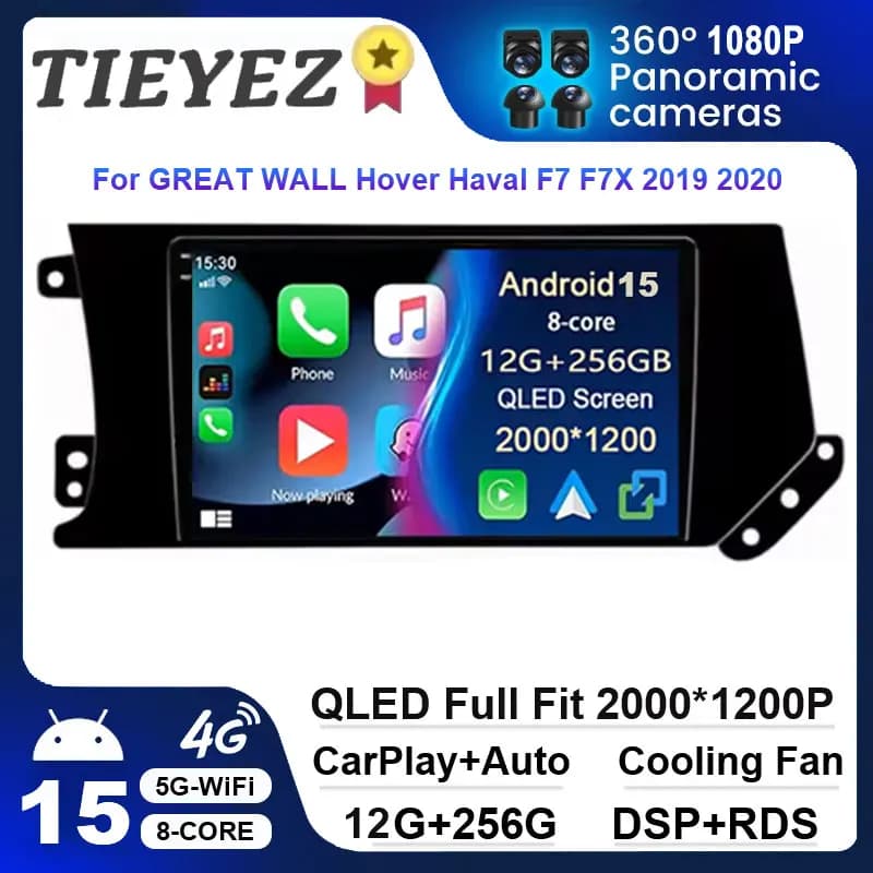 Autoradio Lettore Video Multimediale Android 15 Per GREAT WALL Hover Haval F7 F7X 2019-2020 con GPS NAVI 4G LTE 5G WIFI Qualcomm