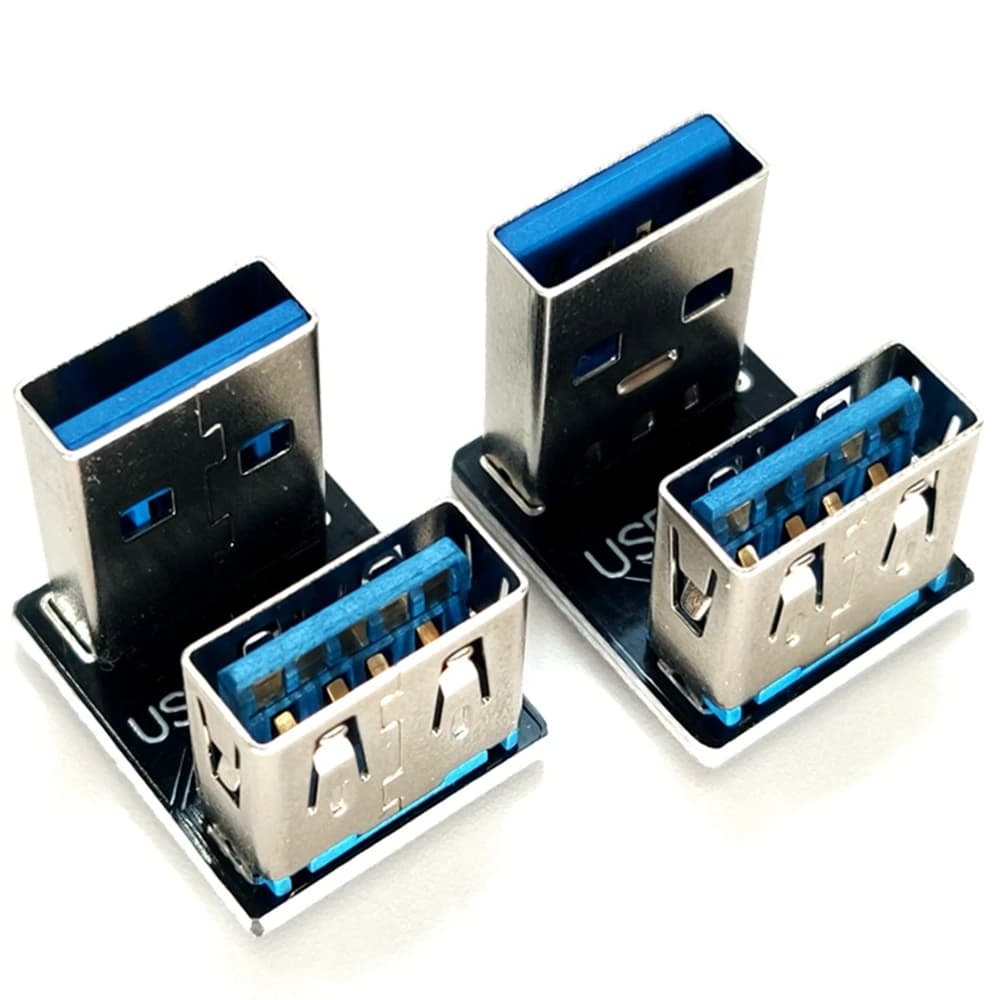 Power bank 180 degree USB 3.0 male to female adapter, mobile network card, U-shaped USB extension head, 3.0 angled bend