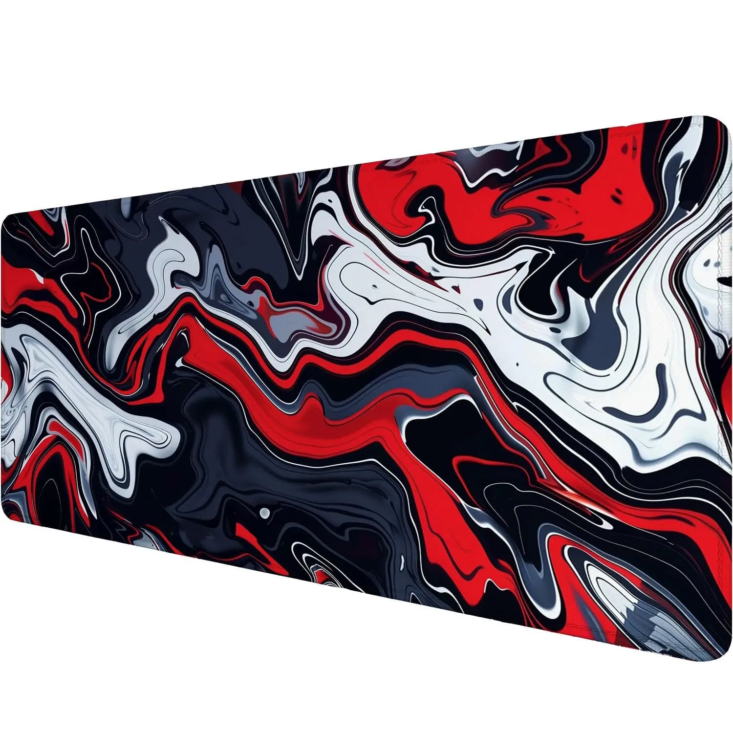 Tappetino per mouse da gioco con motivo marmo rosso, tappetini per mouse astratti in bianco e nero, tappetini per tastiera portatile, tappetino da scrivania, decorazioni per la casa dell'ufficio
