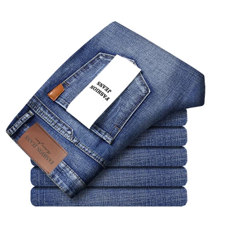 Wthinlee 8 modelli primavera autunno jeans da lavoro uomo casual dritto elasticizzato moda classica lavoro pantaloni in denim marchio di abbigliamento