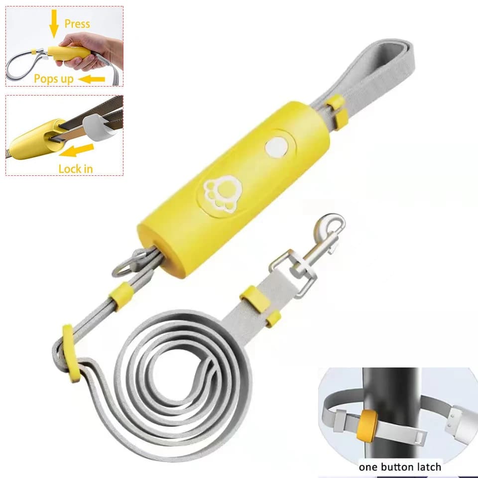 Easy Lock Bungee Dog guinzaglio elastico per Pooch medio grande con Clip Satety per auto cinghie Pitbull Puppy Tool corda di trazione Dropship