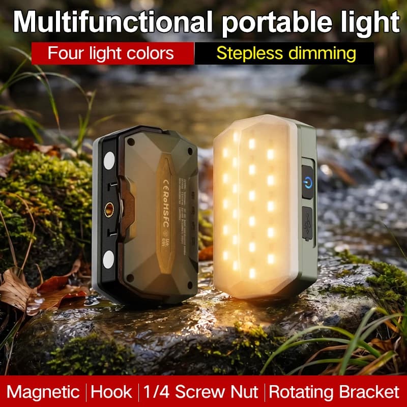 Portable Outdoor Camping Lantern Super Long Battery Life Rechargeable Emergency Light Strong Magnet Work Light for Repair