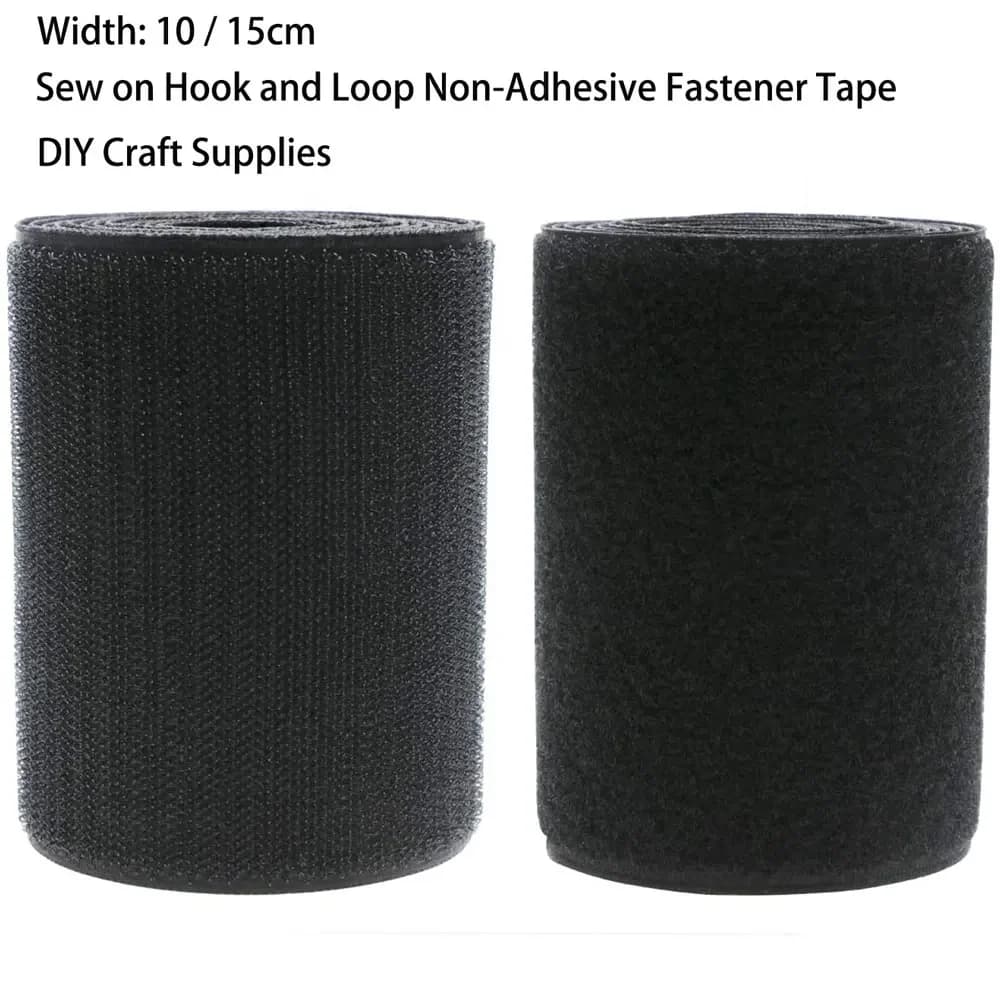 1 metro da cucire su gancio e anello 10 cm 15 cm non adesivo posteriore striscia di nylon fissaggio in tessuto nastro ad incastro non adesivo per artigianato fai da te