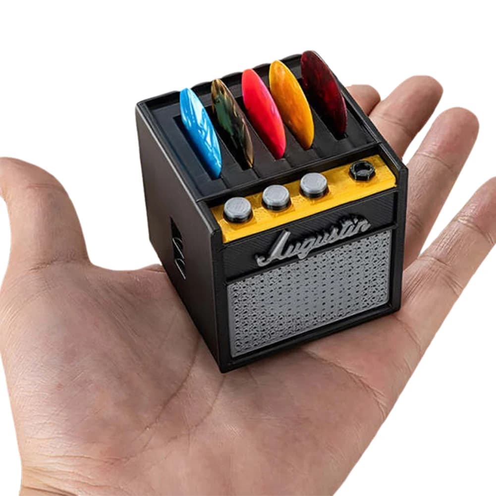 Porta Plettri per Chitarra Stampato in 3D, Supporto per Plettri a Forma di Amplificatore, Custodia per Plettri per Musicisti e Chitarristi