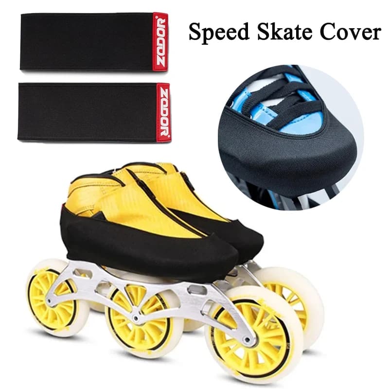 Roller Skating Shoes Cover Scratch Resistant Double Layer Elastic Ice Skates Shoe Cover Speed Skating Shoes Protector Cover