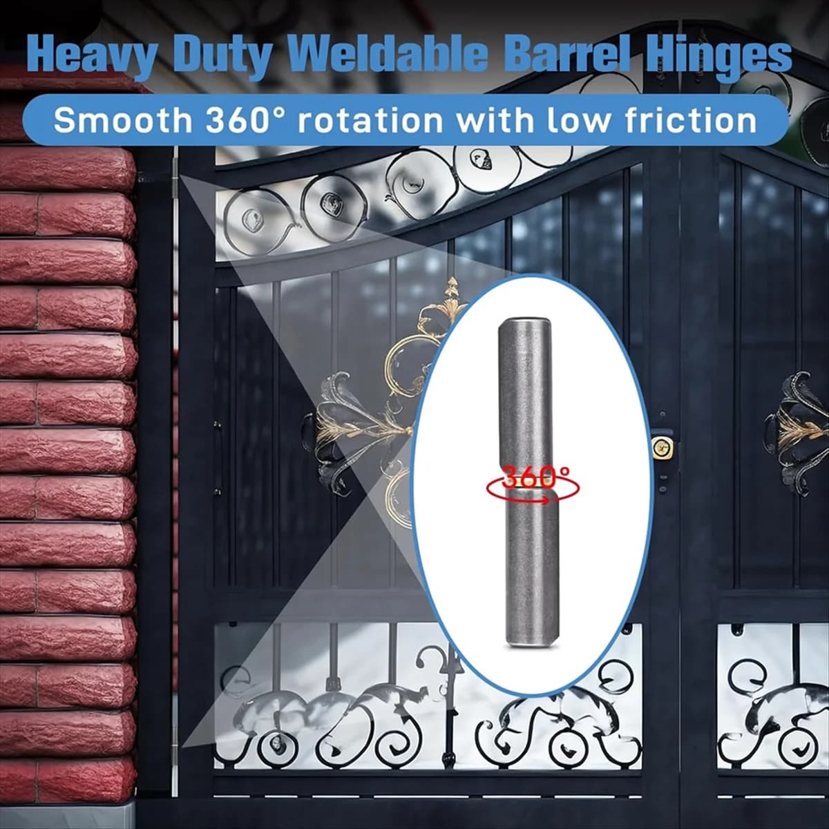 A002 20 Pack Weld on Hinges,Detachable Door Hinges,Carbon Steel Weldable Gate Hinges for Swing Door
