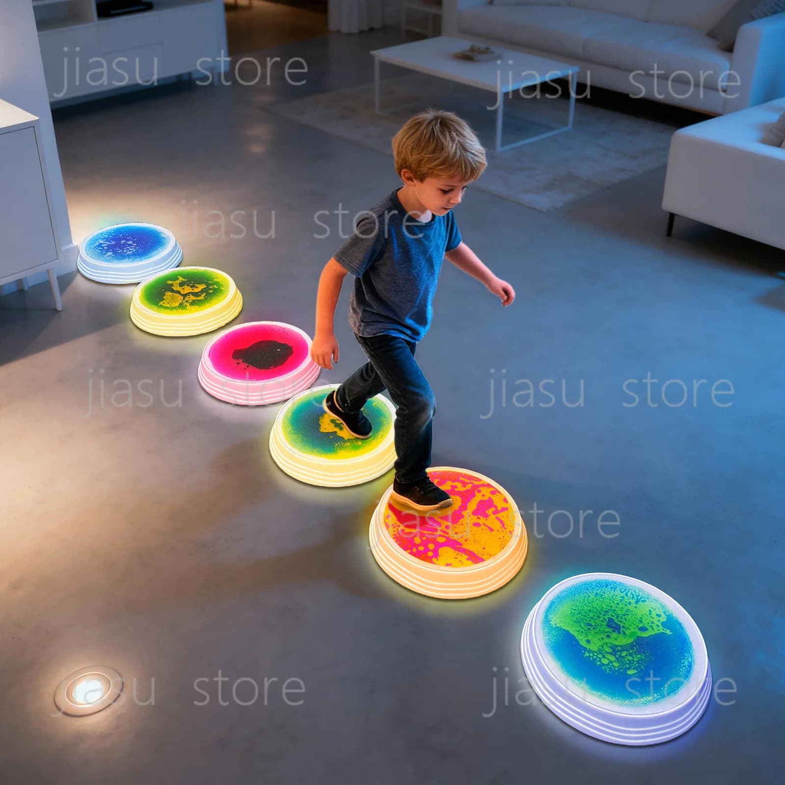 Pietre Sensoriali per l'Equilibrio dei Bambini, Giocattolo Educativo Luminoso a Forma di Arcobaleno per lo Sviluppo dei Bambini