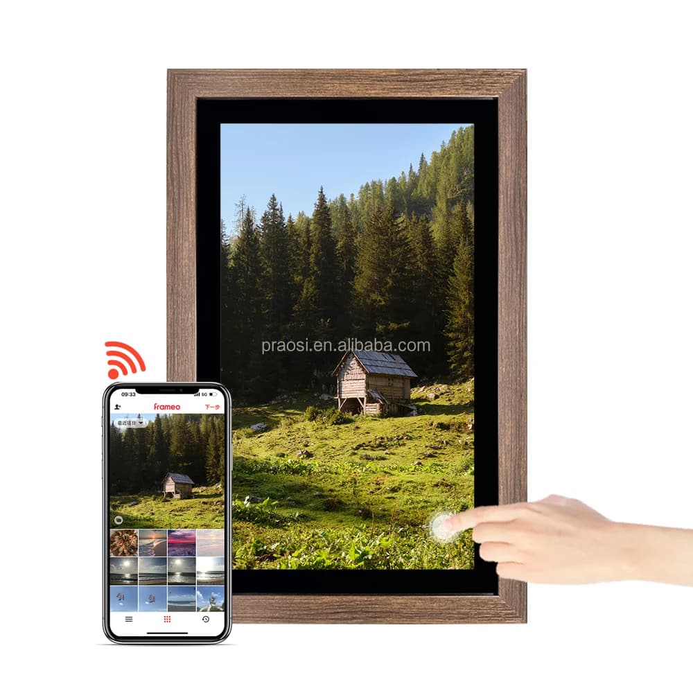 Digital Picture Frame 18.5" WiFi Digital Photo Frame HD IPS Touch Screen Share Photos Videos Via Frameo App Anywhere