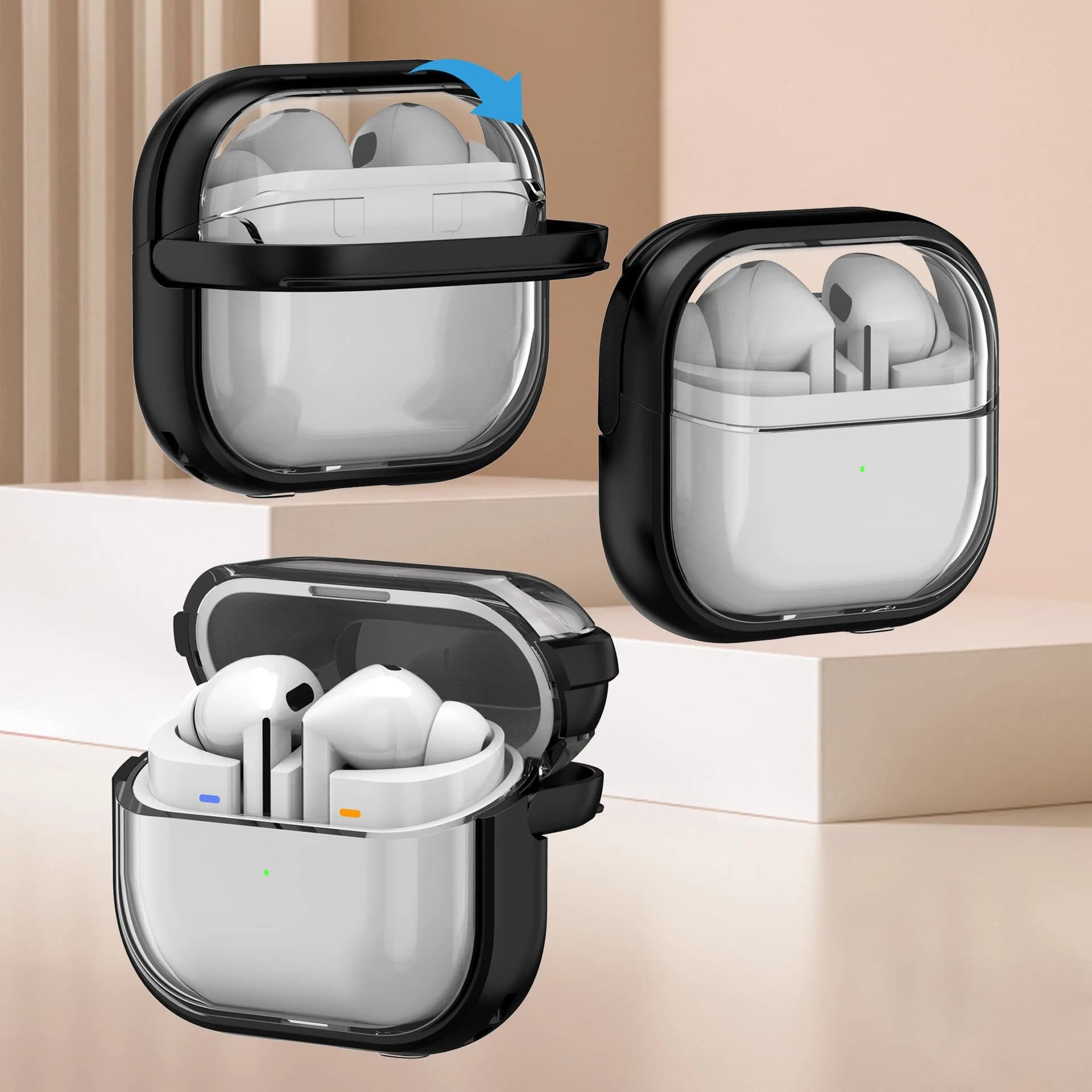 Nuova custodia trasparente per cuffie, adatta per Galaxy Buds3/3pro, custodia protettiva semplice antiurto.