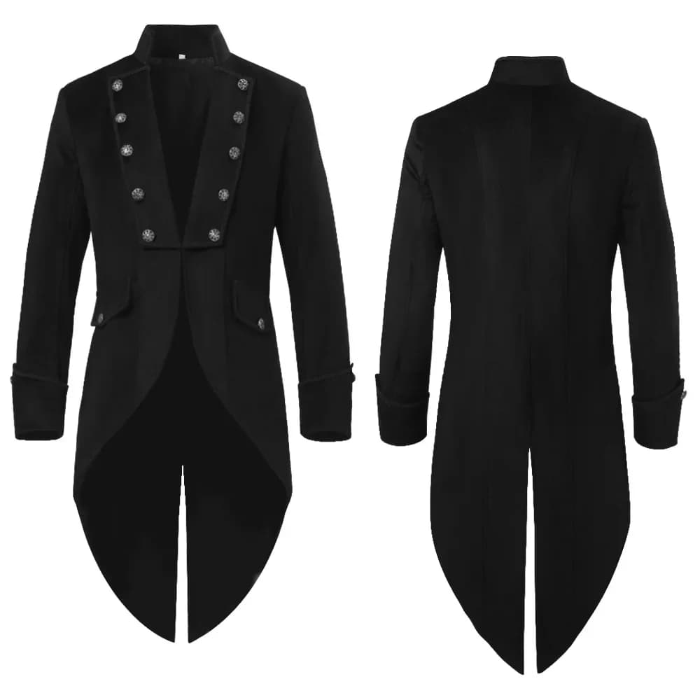 Medieval Retro Costume Medium Length Punk Style Multi-color Medieval Party Costumes Drama Performance Jackets